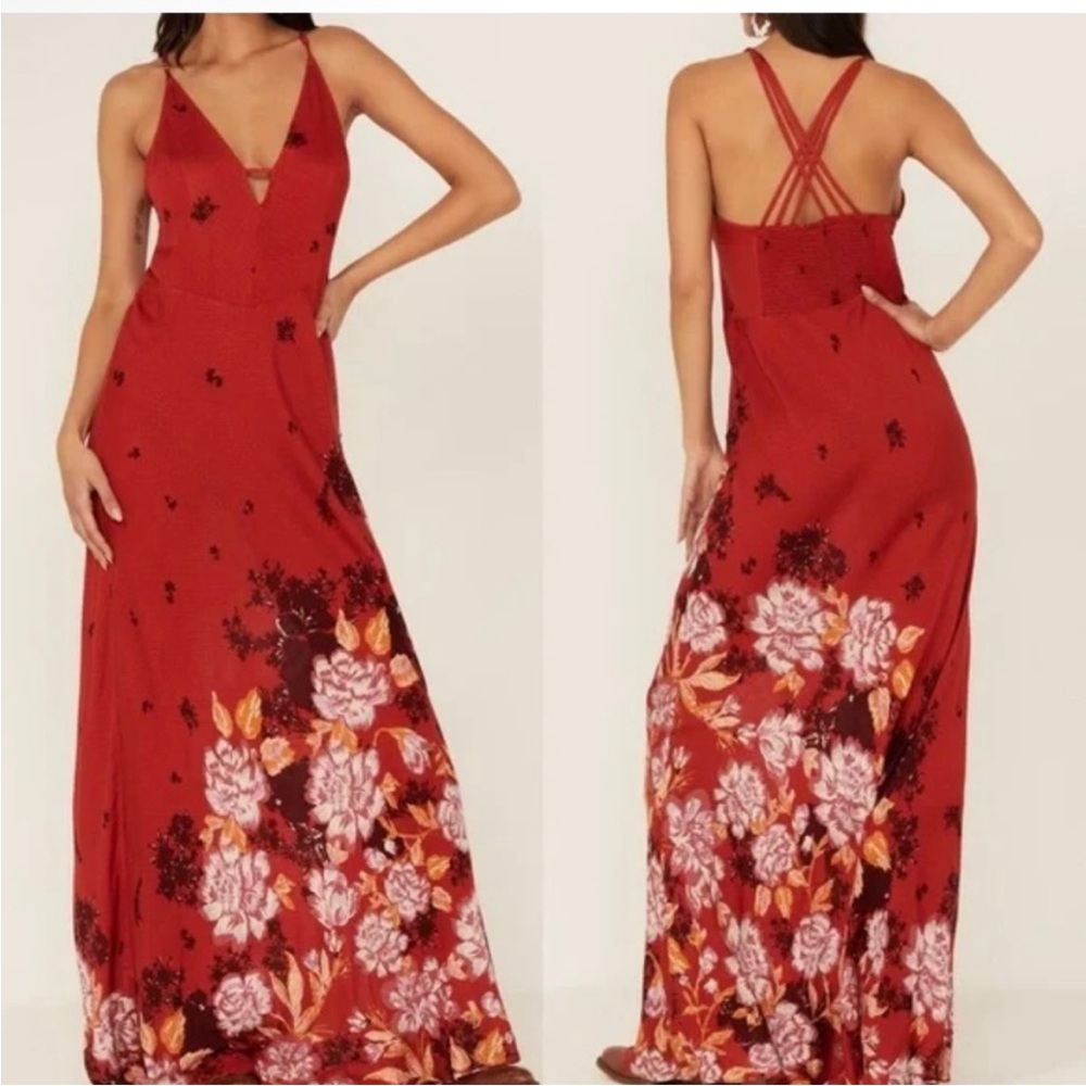 Free People Get To You Printed maxi dress